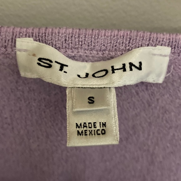 St. John Knit Lavender Purple Sleeveless Sweater Tank Top Size Small, Wool Blend - Picture 5 of 7